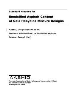 AASHTO PP 86-20