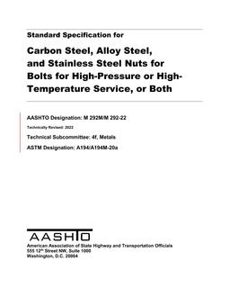AASHTO M 292M/M 292-22