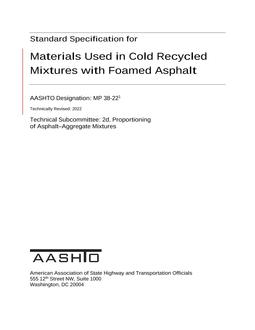 AASHTO MP 38-22
