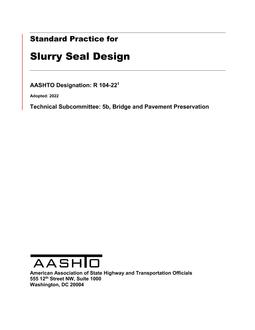 AASHTO R 104-22
