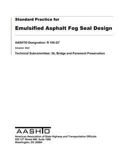 AASHTO R 105-22