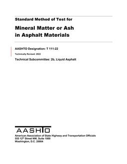 AASHTO T 111-22