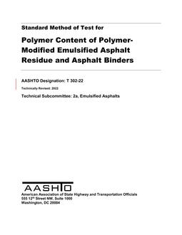 AASHTO T 302-22