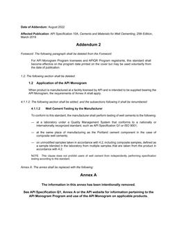 API Spec 10A  Addendum 2