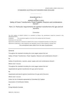 AS/NZS 61558.2.3-2011 AMDT 1