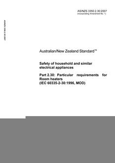 AS/NZS 3350.2.30-2007