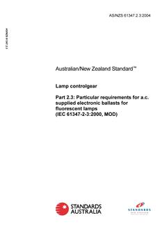 AS/NZS 61347.2.3-2004