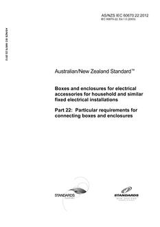 AS/NZS IEC 60670.22-2012