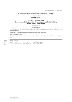 AS/NZS 4994.1(INT)-2004 AMDT 1