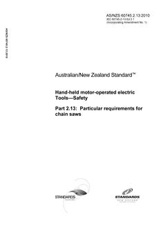 AS/NZS 60745.2.13-2010