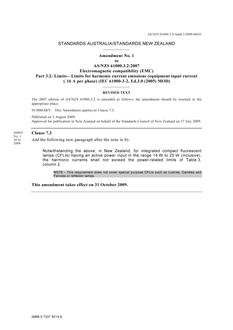 AS/NZS 61000.3.2-2007 AMDT 1