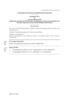 AS/NZS 4401(INT)-1999 AMDT 1