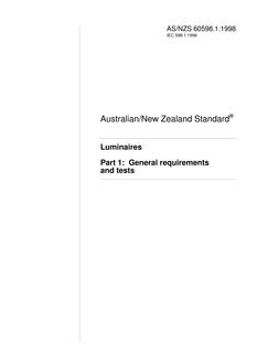 AS/NZS 60598.1-1998