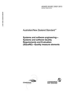 AS/NZS ISO/IEC 25021-2013