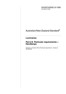 AS/NZS 60598.2.8-1998