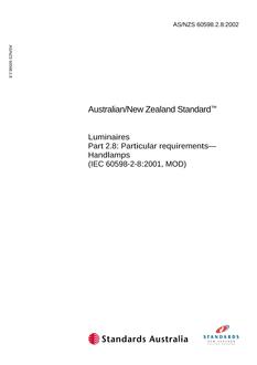 AS/NZS 60598.2.8-2002