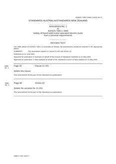 AS/NZS 7450.1-1999 AMDT 1