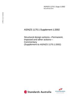 AS/NZS 1170.1 SUPP 1-2002