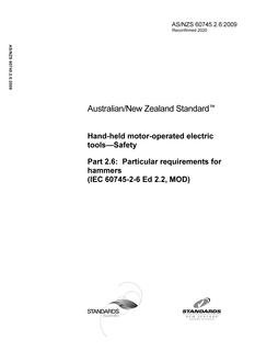 AS/NZS 60745.2.6:2009