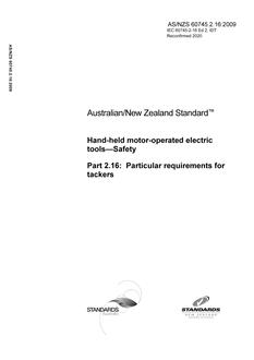 AS/NZS 60745.2.16:2009