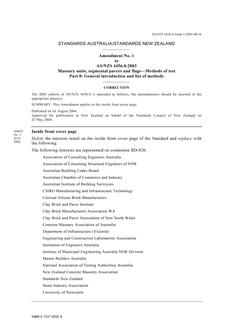 AS/NZS 4456.0:2003 AMDT 1