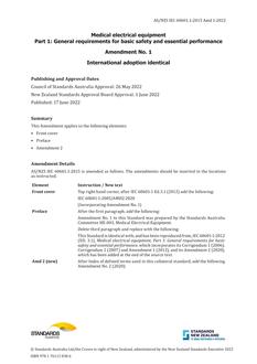 AS/NZS IEC 60601.1:2015 Amd 1:2022