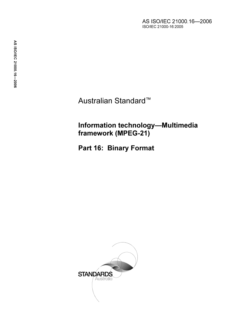 AS ISO IEC 21000.16-2006