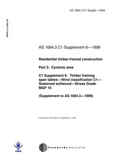 AS 1684.3 C1 SUPP 6-1999