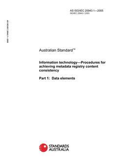 AS ISO IEC 20943.1-2005