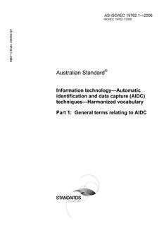 AS ISO IEC 19762.1-2006