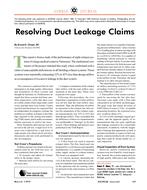 Resolving Duct Leakage Claims