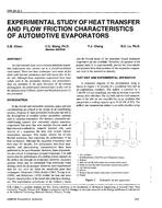 OR-94-02-1 — Experimental Study of Heat Transfer and Flow Friction Characteristics of Automotive Evaporators
