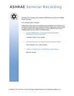 Seminar 09-2 — Energy and Comfort Performance of Active Chilled Beam Systems