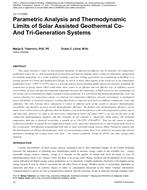 LV-11-C003 — Parametric Analysis and Thermodynamic Limits of Solar Assisted Geothermal Co-And Tri-Generation Systems