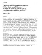 TO-2733 — Woodstove Efficiency Determination Using Stack-Loss Methods: Sensitivity to Measurement Errors and Assumed Elemental Analysis