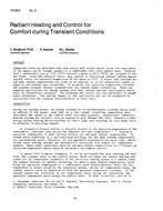 TO-82-05-2 — Radiant Heating and Control for Comfort during Transient Conditions