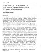 CI-81-06-2 — Effects of Cyclic Response of Residential Air Conditioners on Seasonal Performance