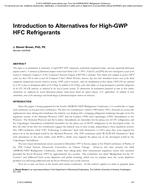 Introduction to Alternatives for High-GWP HFC Refrigerants