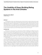 The Usability of Green Building Rating Systems in Hot Arid Climates