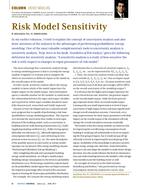 Energy Modeling: Risk Model Sensitivity