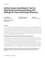 CH-15-C036 — Airflow System Identification Tool for Optimizing Commercial Building VAV Settings for Improved Energy Efficiency