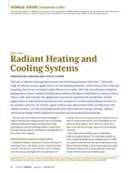 Part One: Radiant Heating and Cooling Systems