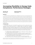 AT-15-C013 — Increasing Flexibility in Energy Code Compliance: Performance Packages