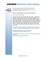Seminar 31 — Big Data Analytics for Building Energy Management
