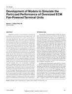 AT-15-026 — Development of Models to Simulate the Part-Load Performance of Oversized ECM Fan-Powered Terminal Units