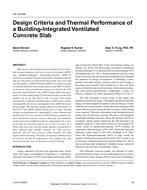 AT-15-008 — Design Criteria and Thermal Performance of a Building-Integrated Ventilated Concrete Slab