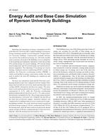 AT-15-007 — Energy Audit and Base Case Simulation of Ryerson University Buildings
