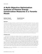 OR-16-C072 — A Multi-Objective Optimization Analysis of Passive Energy Conservation Measures in a Toronto House