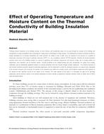 ICER16-29 — Effect of Operating Temperature and Moisture Content on the Thermal Conductivity of Building Insulation Material