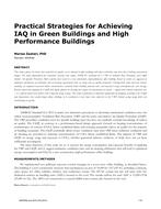 Practical Strategies for Achieving IAQ in Green Buildings and High-Performance Buildings